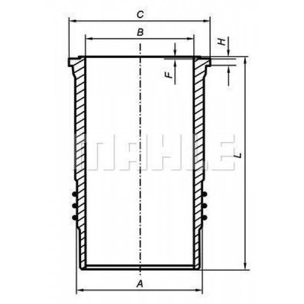 037WN4800 MAHLE  Гильза Volvo (Без уплотнительных колец) 20480098