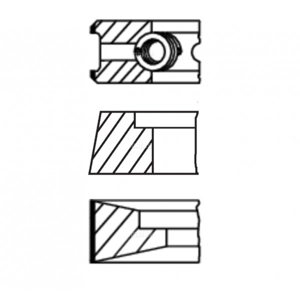 06106N0 MAHLE Кольца поршневые к-т на 1 цил. Scania (550255)