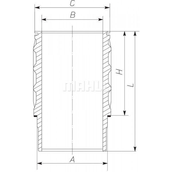 061LW00101000 MAHLE Гильза цилиндра Scania 64046380 (без уплотнителя)