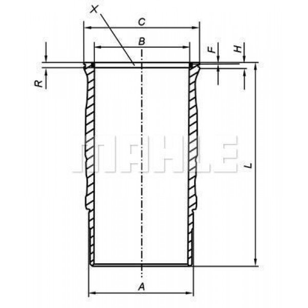 061LW00120001 MAHLE Гильза цилиндра SCANIA 2043067