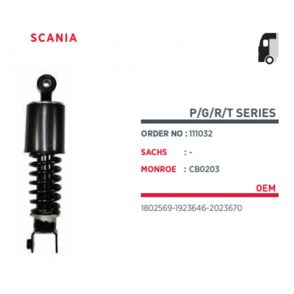 111032 амортизатор кабины RESCO передний 280-378 O/□ 14X47 \ SCANIA 1802569