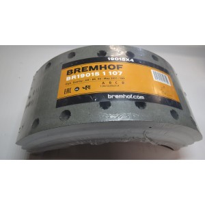 19015 1 107 HD ТОРМОЗНЫЕ НАКЛАДКИ (BREMHOF) Isuzu NQR71/75, NPR75/12 mm/4шт 1рем.