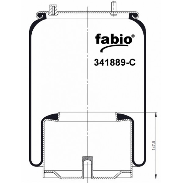 1889-C Пневморессора FABIO Ford Cargo 9C465580BA/T212670