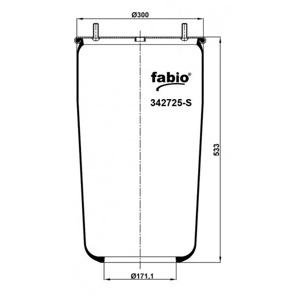 2725-S Пневморессора FABIO (без стакана)  34 2725-S