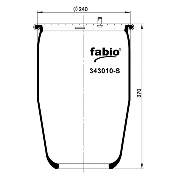 3010-S Пневморессора FABIO (без стакана) 34 3010-S 6620 N P01 (1R12-826-VOLVO21513836)