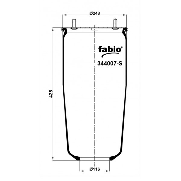 4007-S Пневморессора FABIO (без стакана) 34 4007-S