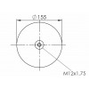 4112-C Пневморессора FABIO 34 4112-C (с металлическим стаканом)PAZ  V1G12A-6/300 mm