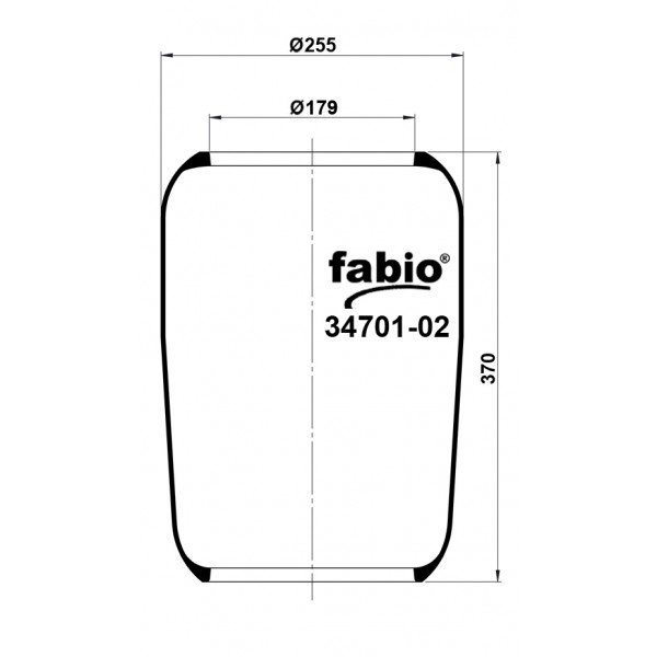 701-02 Пневмоподушка FABIO 34 701-02  (АВ 418)  Ikarus/Liaz/Нефаз 370-264/179