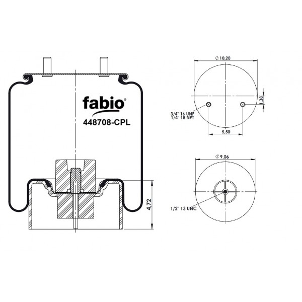 A 8708-CPL   Пневморессора (с пластиковым стаканом)  FABIO 44 8708-CPL (1R13-177)