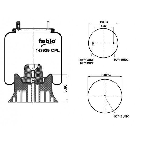 A 8929-CPL Пневморессора (с пластиковым стаканом) FABIO 44 8929-CPL (1R12-461)