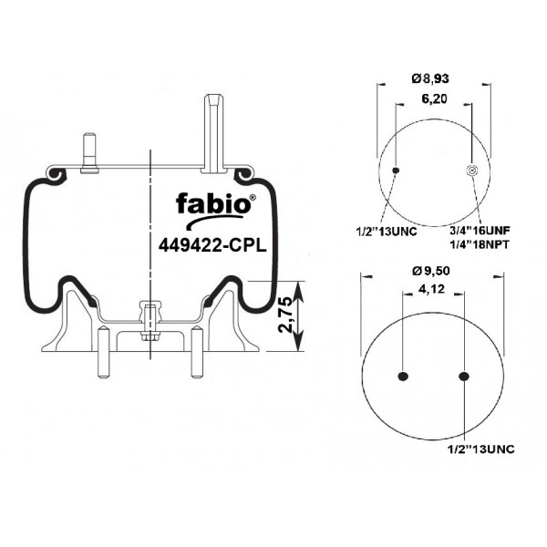 A 9422-CPL   Пневморессора (с пластиковым стаканом) FABIO 44 9422-CPL (1R11-028)