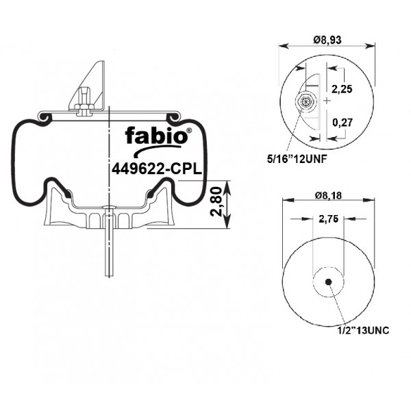 A 9622-CPL   Пневморессора (с пластиковым стаканом) FABIO 44 9622-CPL  (1R11-221)