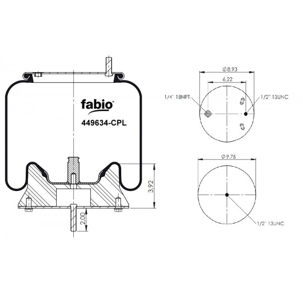 A 9634-CPL   Пневморессора FABIO(с пластиковым стаканом) 44 9634-СPL (9 10-14 P 575)