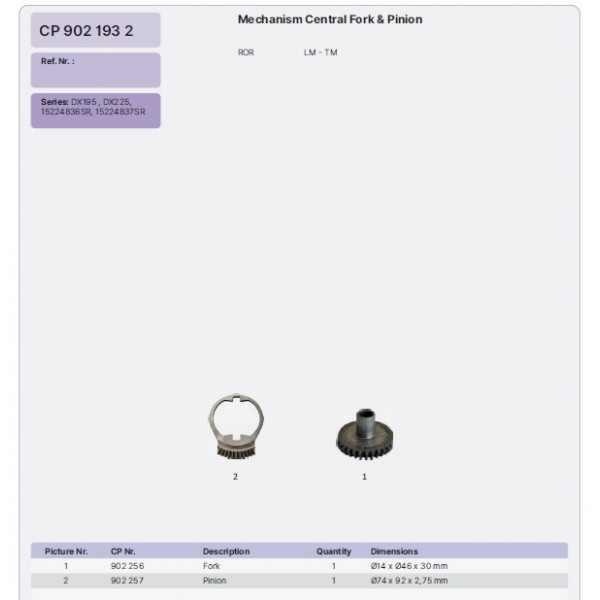 902 193 2 CP  Рмк суппорта meritor DX195/225.51/52 (16045)