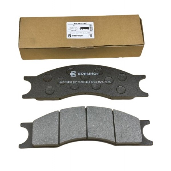 BR700434 HP F323 ТОРМОЗНЫЕ КОЛОДКИ (HP) BREMHOF 75700434/860115461 LW300/ZL50G/ZL30FV