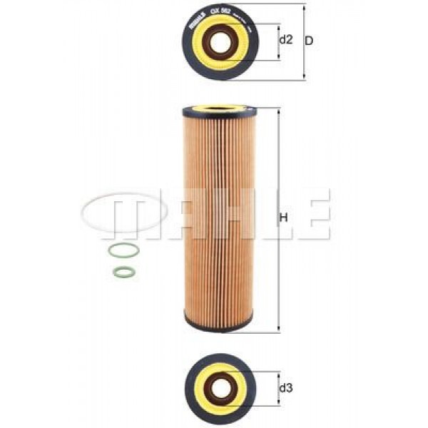 OX562D MAHLE фильтр масляный SCANIA P,G,R,T